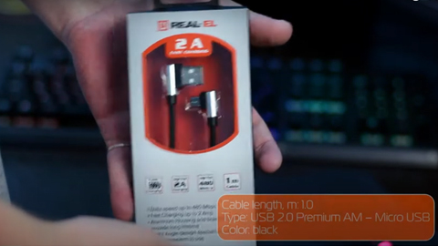 REAL-EL USB 2.0 Premium AM – Micro USB
