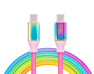 REAL-EL Premium USB Type C - Type C Rainbow